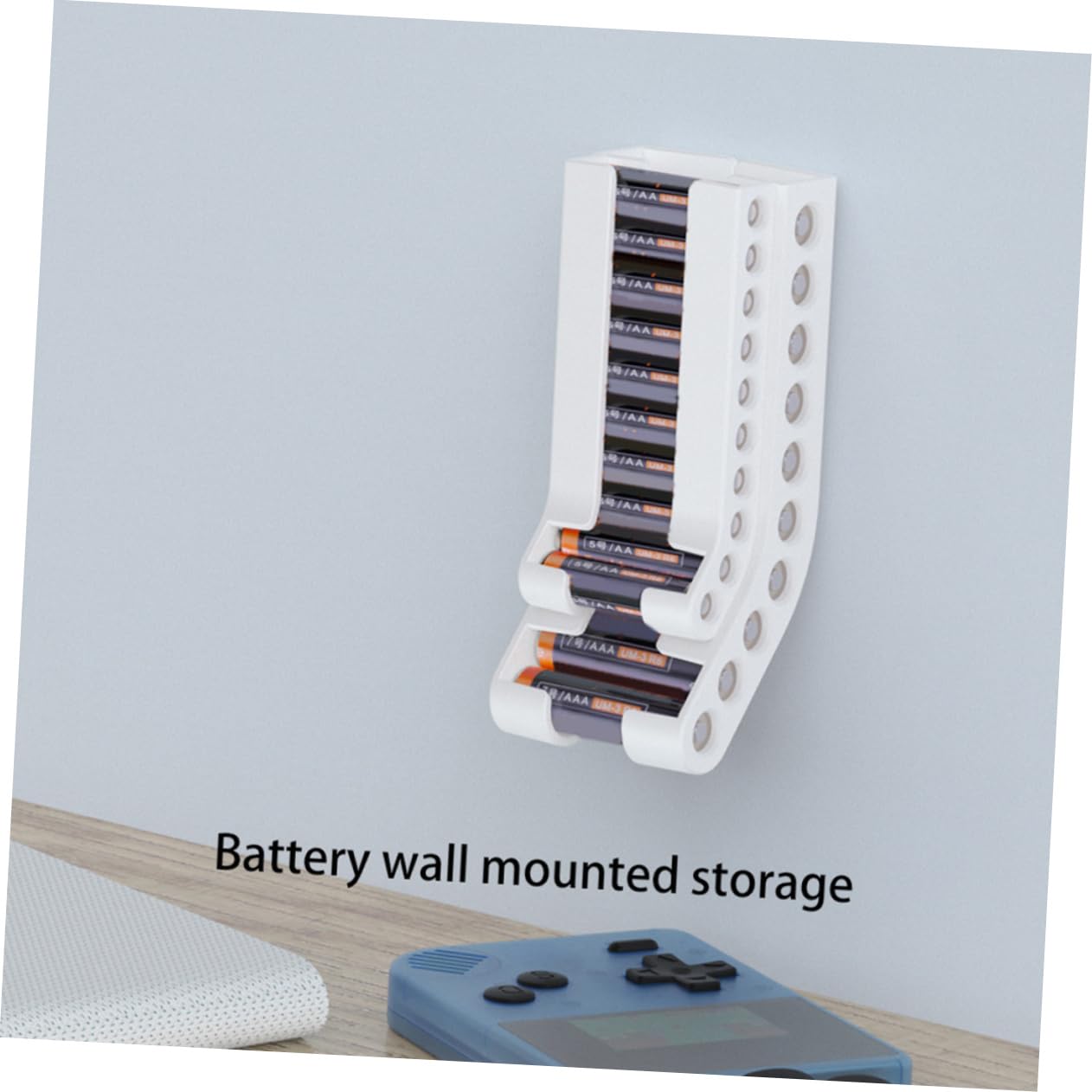 DOITOOL 4 Pz Staffa Di Stoccaggio Della Batteria Organizzatore Del Supporto Della Batteria Custodia Per Organizer Per Batterie Distributore Di Batterie Portabatterie Bianca Plastica
