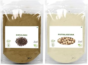 Sivalingi and Putrajivak Beej Powder Combo 50 gram Each, Putrajeevak and Shivlingi Beej Powder, Putrijivak, Putr Jivak, Shivalinga, Shivling