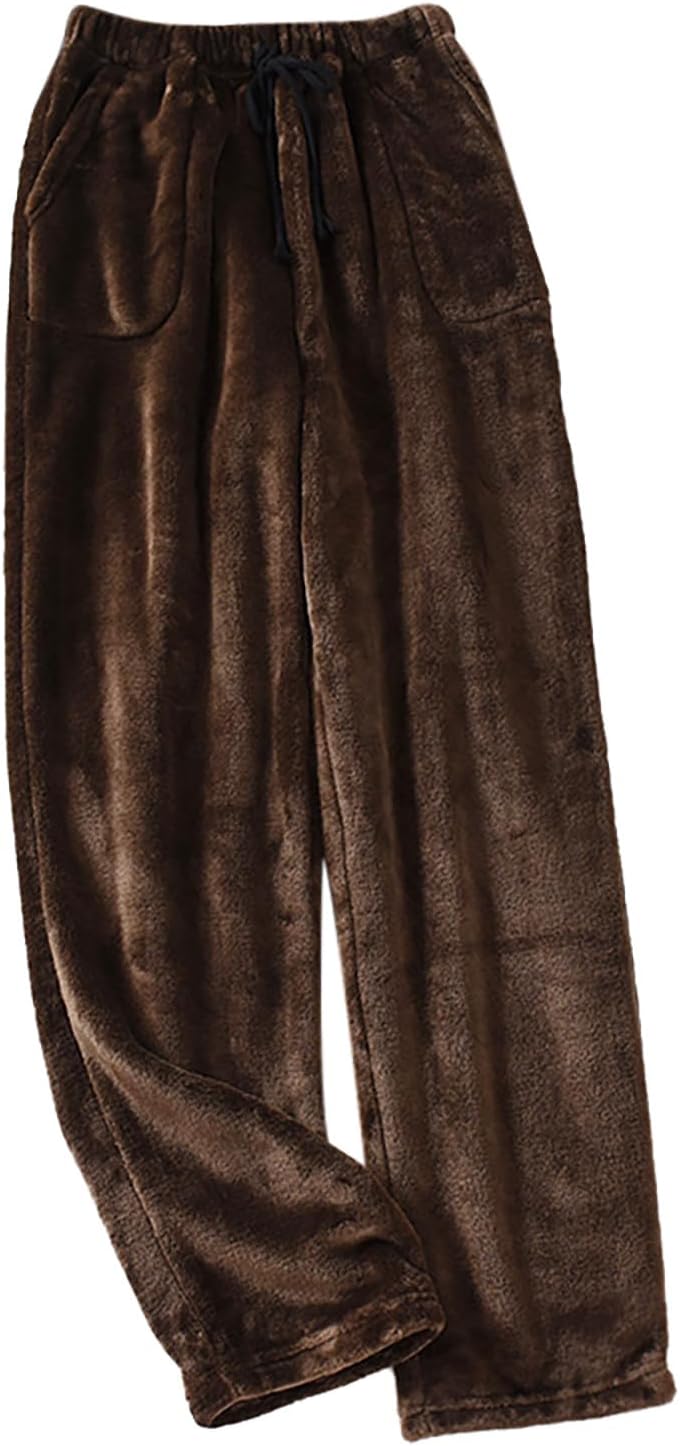 Baggy Fleece Wide Leg Sweatpants for Men Straight Leg Cozy Relaxed Fit Open Leg Joggers Loose Fit Yoga 2025 Trousers