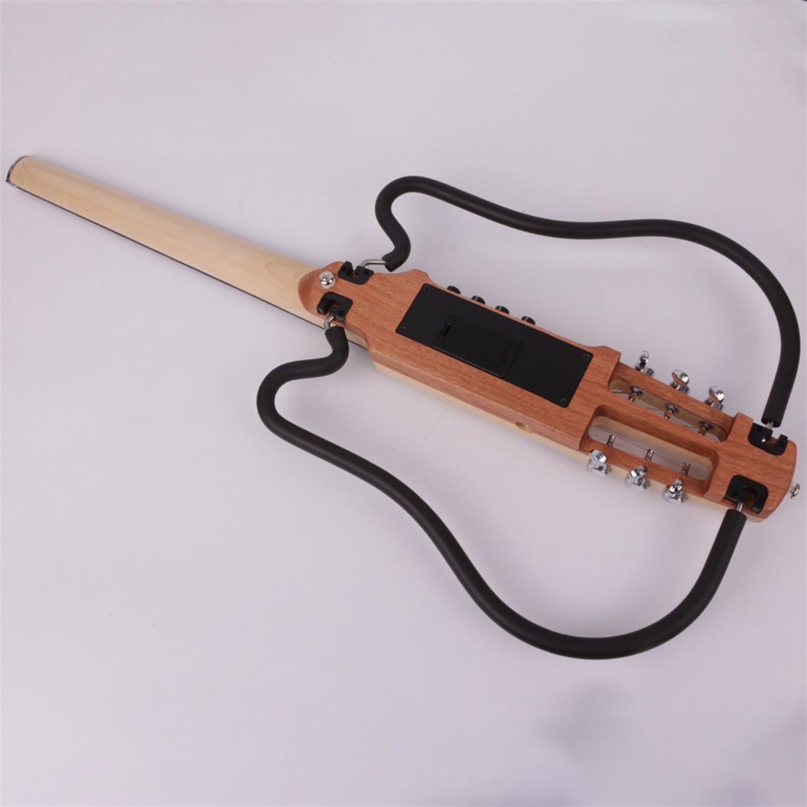 Bezgłowa Cicha Podróż Elektryczna Gitara Akustyczna Prawa Lewa Ręka Przenośna Podróż Wbudowana W Gitarę Efektorową Początkujący Bezgłowy Gitara Elektryczna (Color : Right Hand)