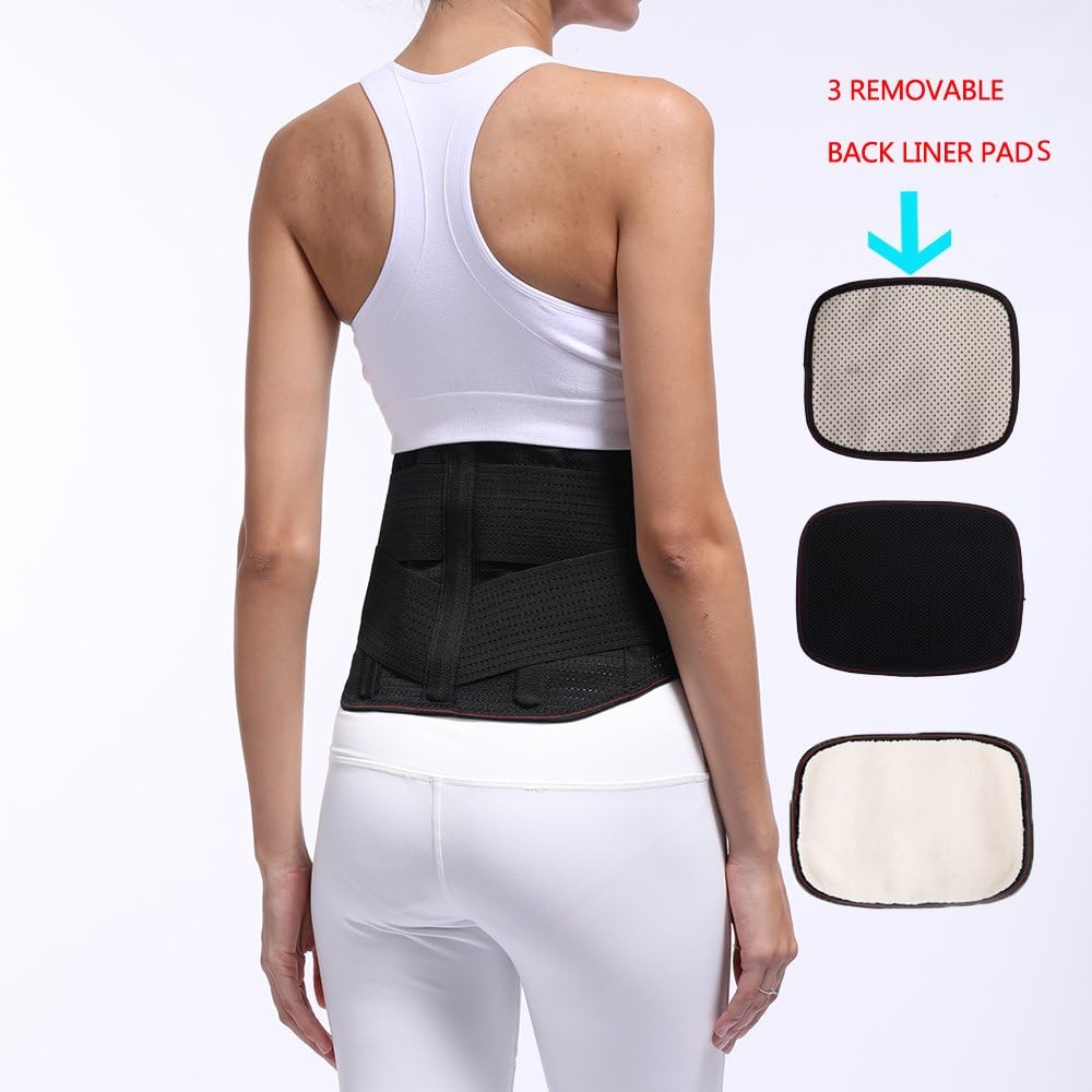 Lumbar Back Spinal Spine Waist Brace Support Belt Corset Stabilizer Cincher Tummy Trimmer Trainer Weight Loss Slimming Body Shaper Abdominal Binder Belly Postpartum Postnatal Band Wrap Strap Pad (LM)