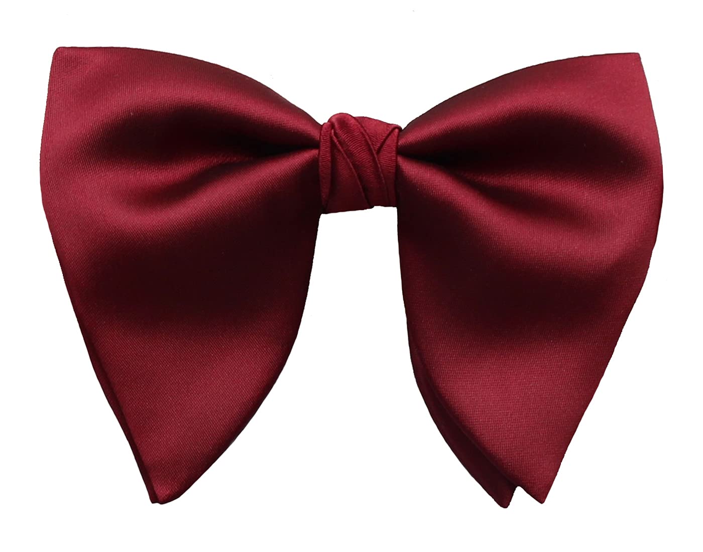 Mens Oversized Satin Silk Bow Tie Solid Color Formal Tuxedo Big Bowtie