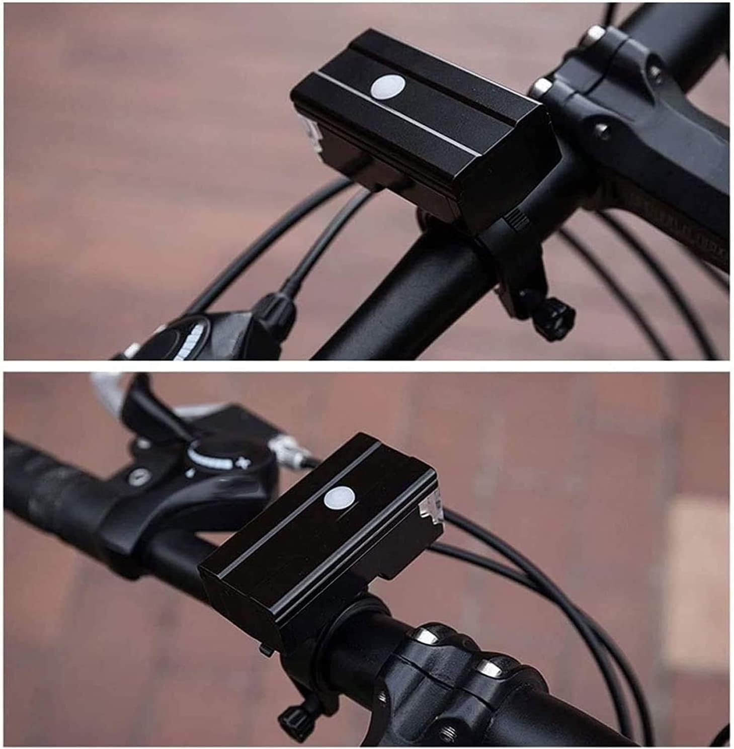 260 Lumens LED Front Light, USB Rechargeable Bicycle Headlight, Waterproof Bike Headlight Taillight with 85°Large Flood Light, for Cycling Road Mountain