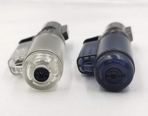 Miniatura 5 de Encendedor de antorcha de chorro para exteriores, resistente al viento, turbo, triple llama, gas butano, ventana visible, recargable, encendedor de