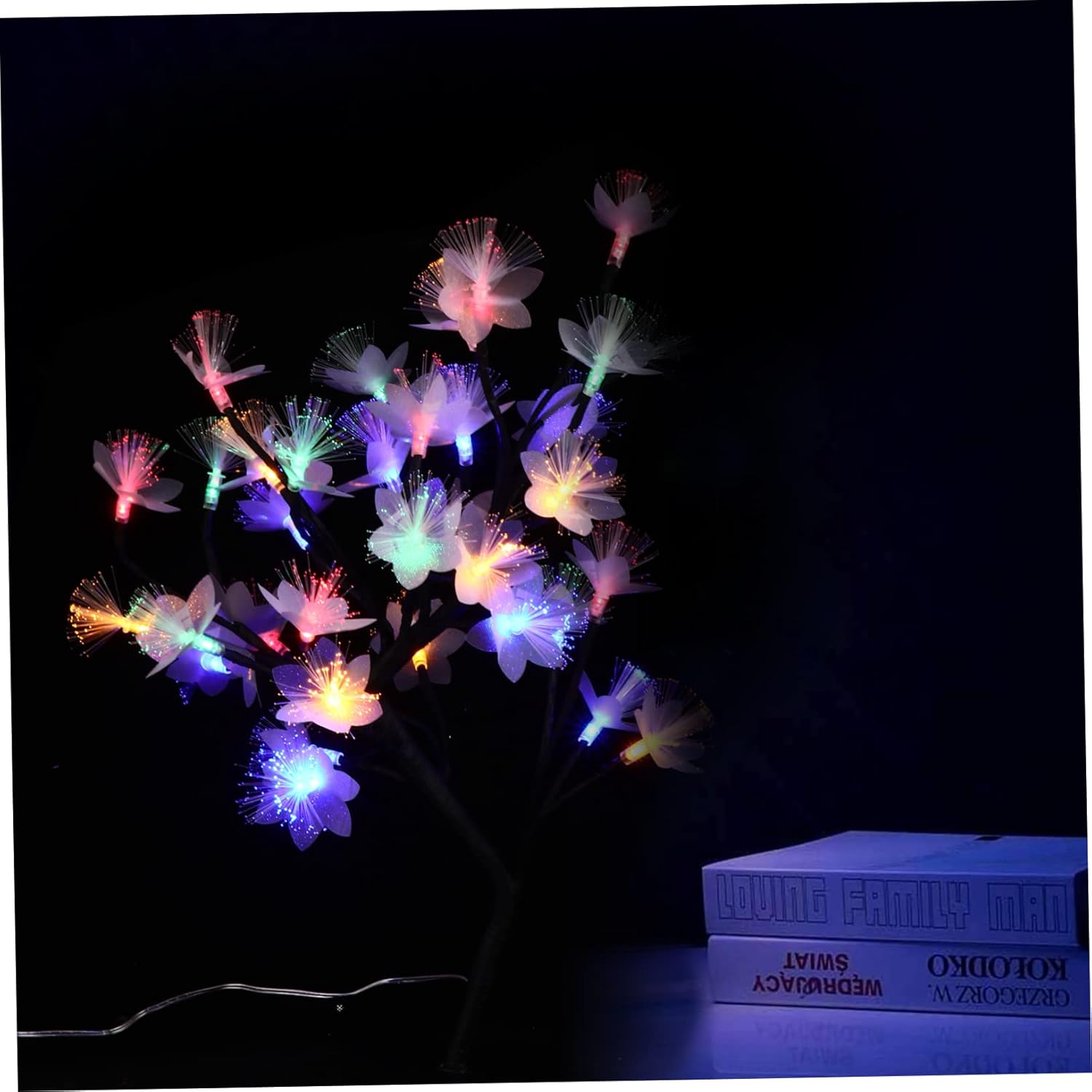 Amosfun 1Pc LED Desktop Tree Light USB Powered Decorative Lamp for Bedroom Wedding Parties and Office Decor Odorless Material with Stable Base Lights