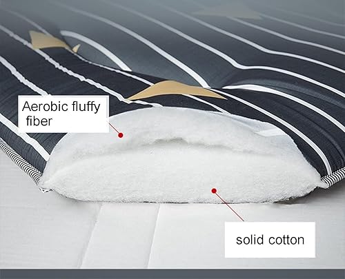 Miniatura 4 de Colchón de futón japonés, plegable, enrollable para dormir, tatami, tumbona para el suelo, cama de invitados, colchón portátil para acampar y