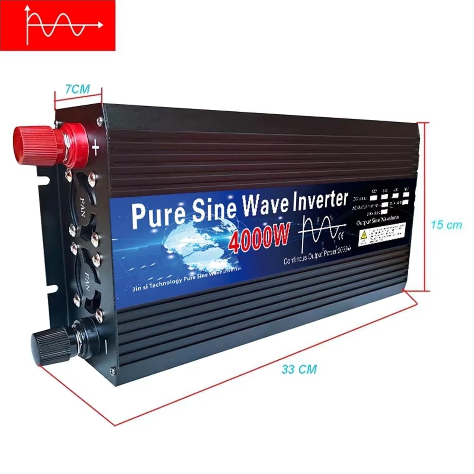 Inversor Inversor De Onda Sinusoidal Pura De 12V 24V 48V 60V 3000W 4000W Transformador Voltaje Inversor Energía Solar De 220V 50Hz Convertidor LED Onda sinusoidal modificada(12V,3000W)
