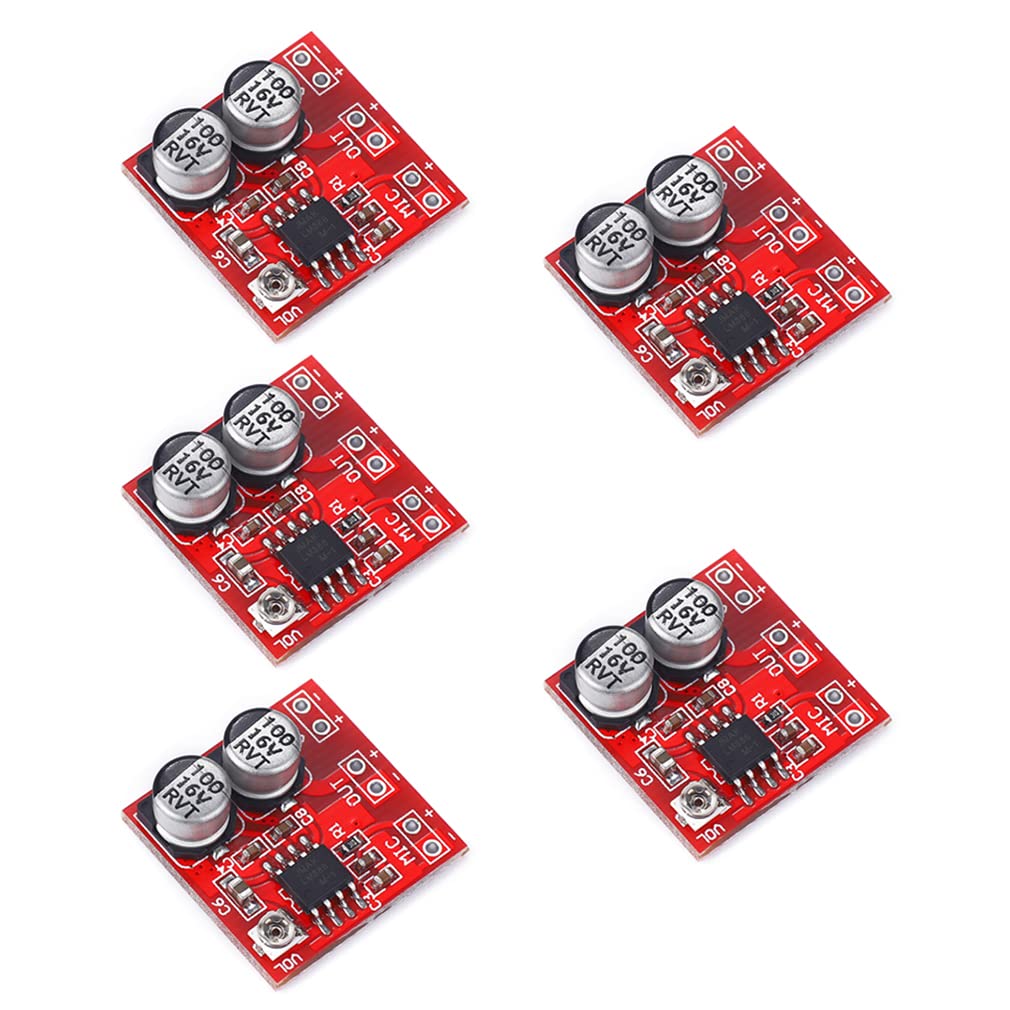 HiLetgo 5pcs LM386 Mini Electret Microphone Amplifier Board