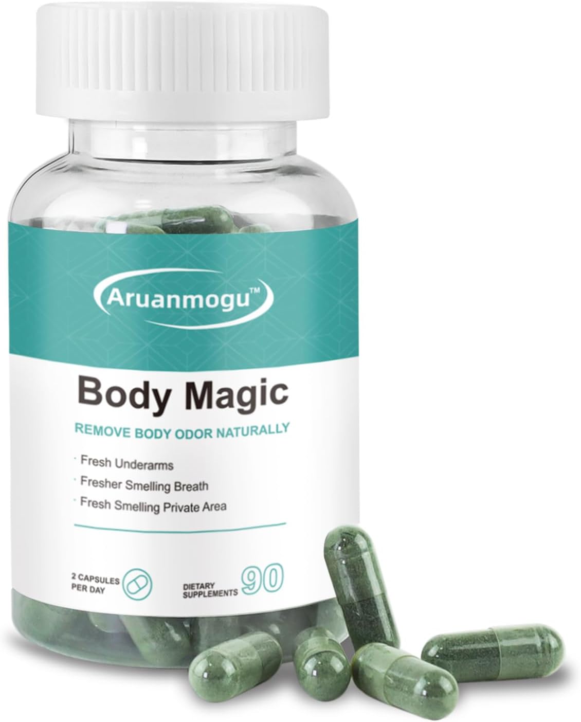 Chlorophyll Capsules – 90 Vegan Capsules，Body Deodorizing Supplement for Women & Men， for Detox, Digestion, Gut Health, Skin Support, and Oily Skin – Natural Energy Booster