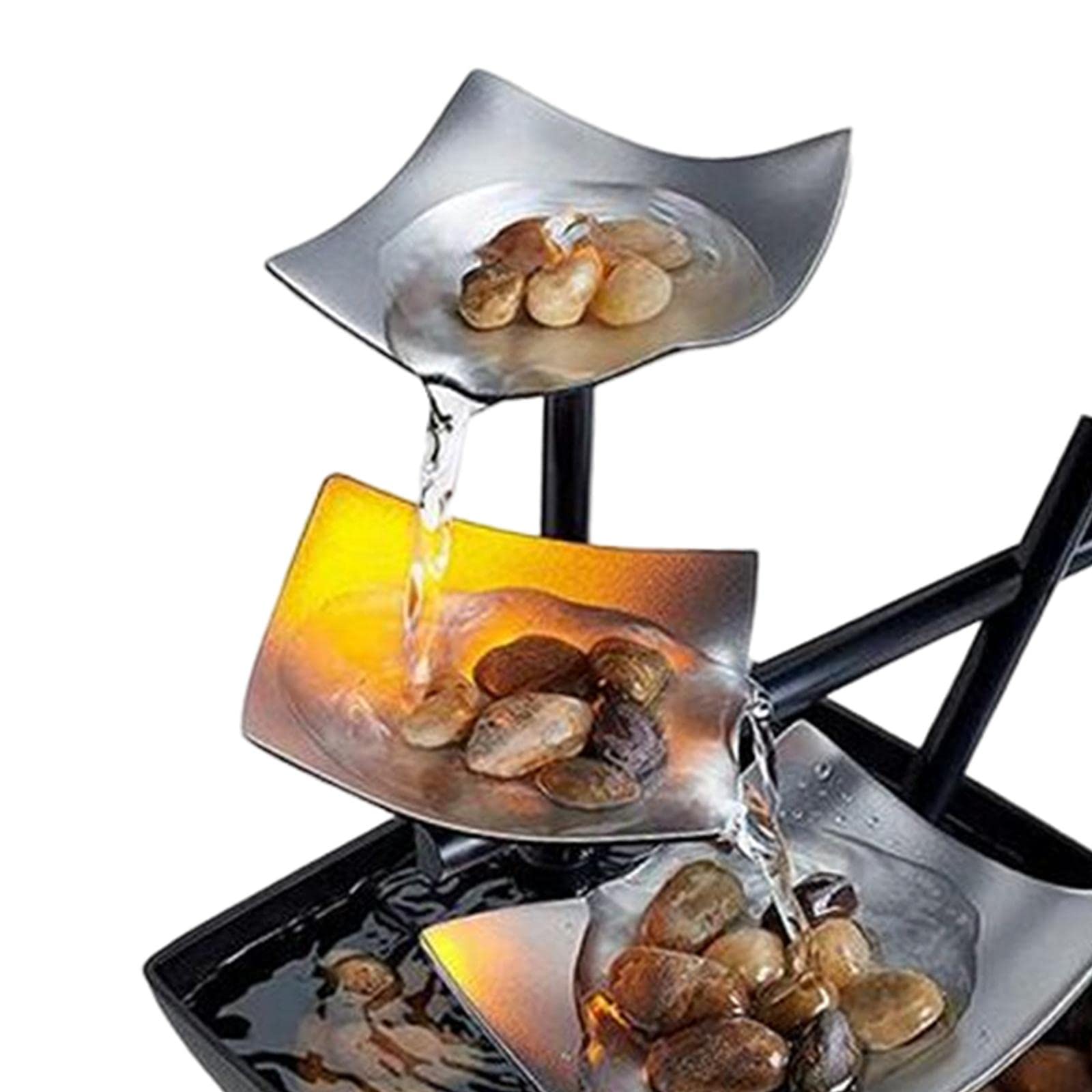 Pequeña Fuente de Mesa Relajante con Alimentación USB, Cascada Relajante con