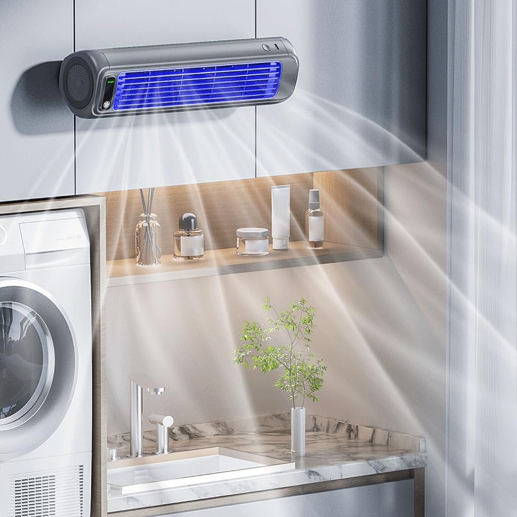 Ventilatore da tavolo silenzioso con velocità regolabile, ricaricabile, struttura ABS, adatto per uso multifunzionale in ufficio o a casa