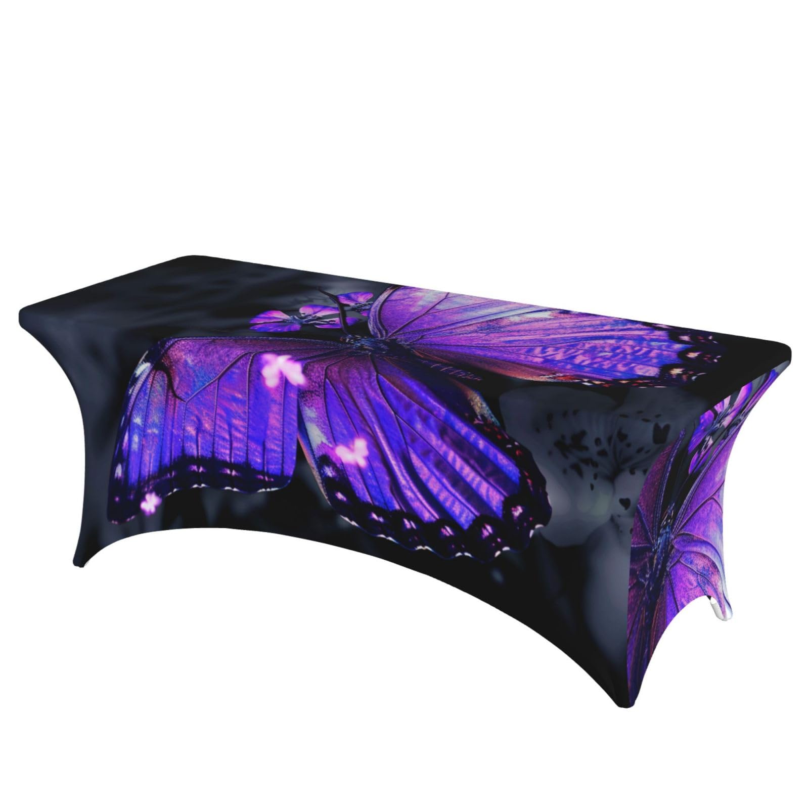 Nappe d'extérieur élastique contre le vent: nappe de 1,8 m lavable imprimée papillons