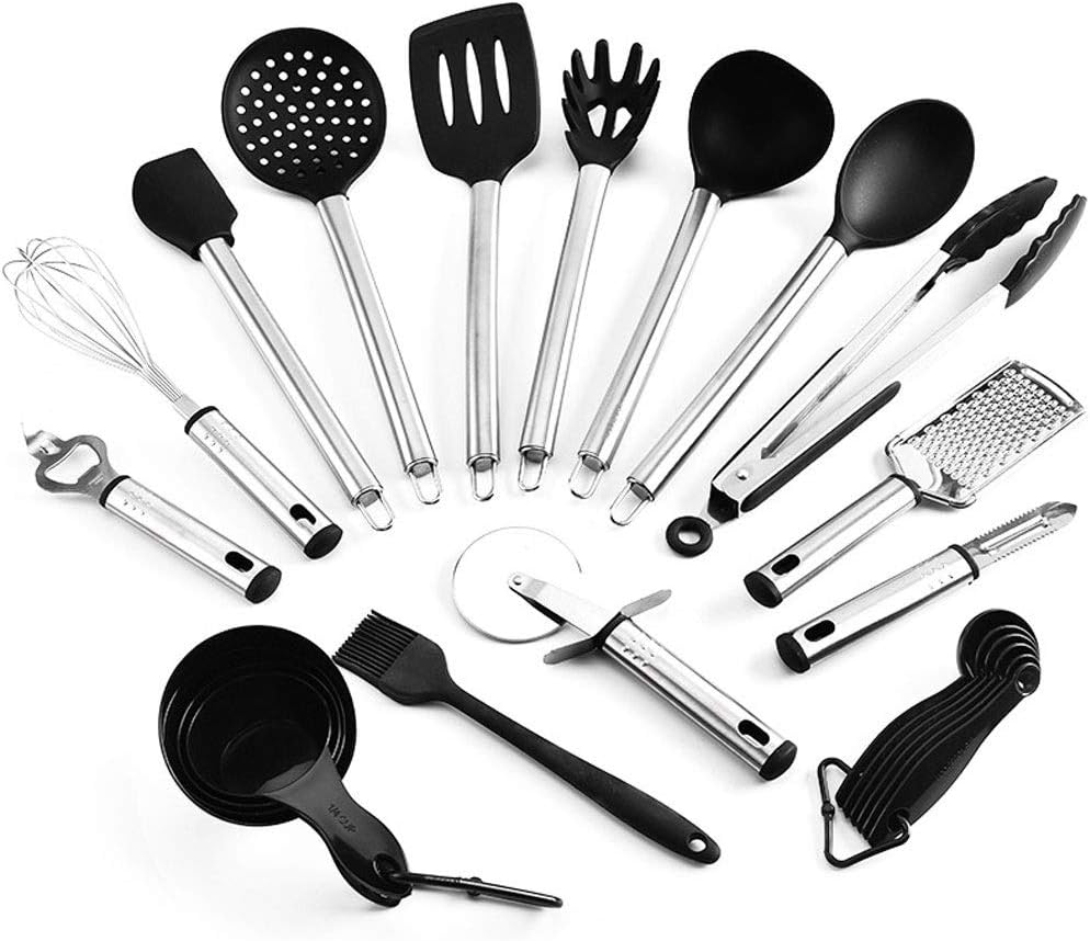 23 Pcs Stainless Steel Kitchen Tools Set Cooking Tools Utensils Set Spatula Shovel Soup Spoon Pizza Cut Kitchenware Cookware Set