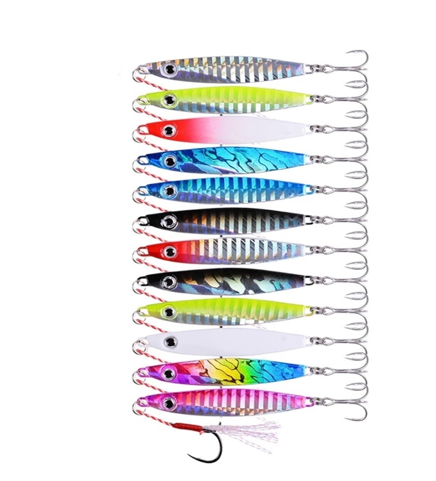 INEOUT 12 Pcs/lot Métal Jig Leurre De Pêche 7g-40g Coulée Manivelle Jigging Cuillères Wobbler Appât Carpe Pêche en Mer Appâts Artificiels Matériel