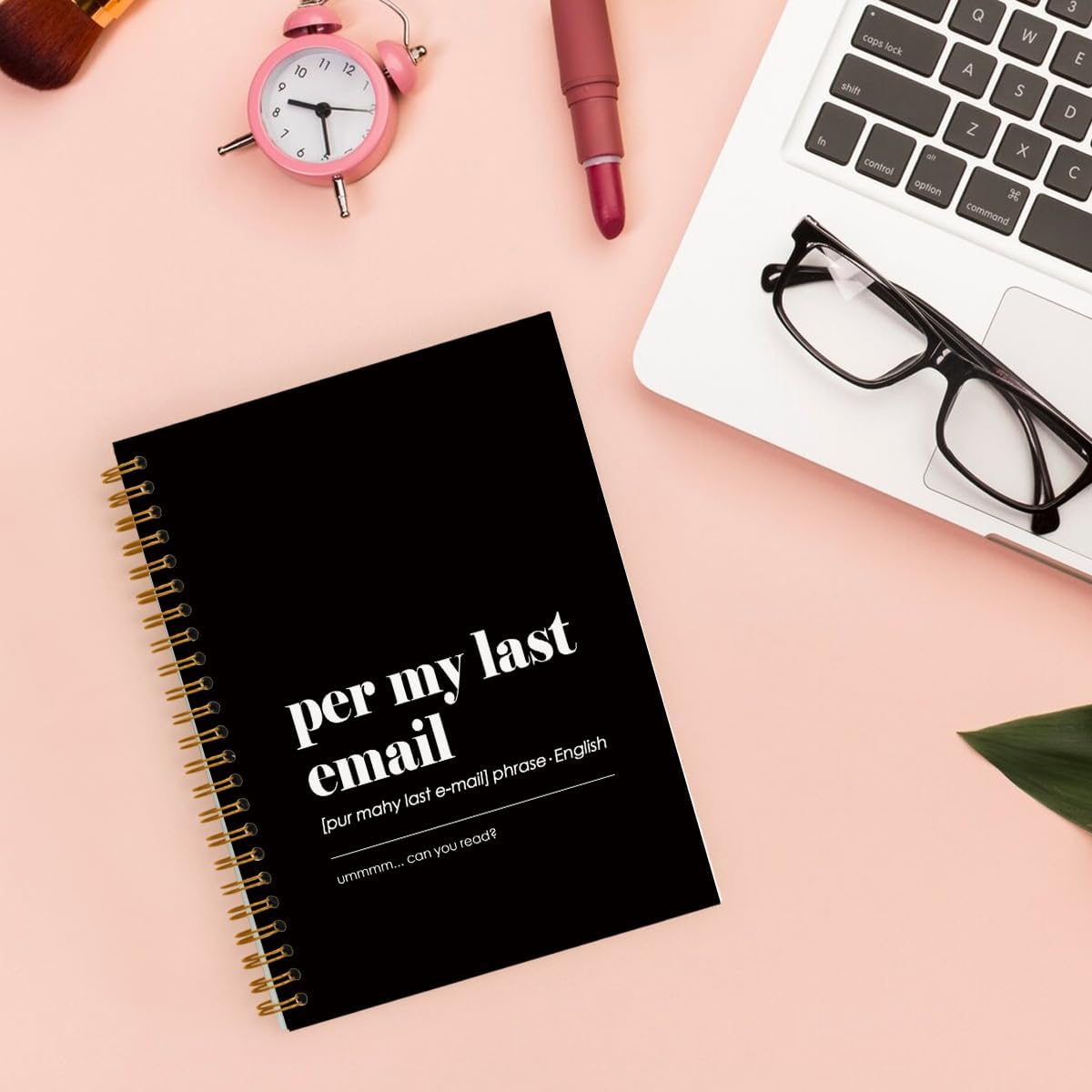 Funny Notebooks for Work, Per My Last Email Notebook, Funny Office Gifts for Coworkers Colleagues Women Men, Funny Work Gifts, Funny Spiral Notebooks for Work, Hardcover Spiral Notebook 5.5x8.3 Inch - Image 2