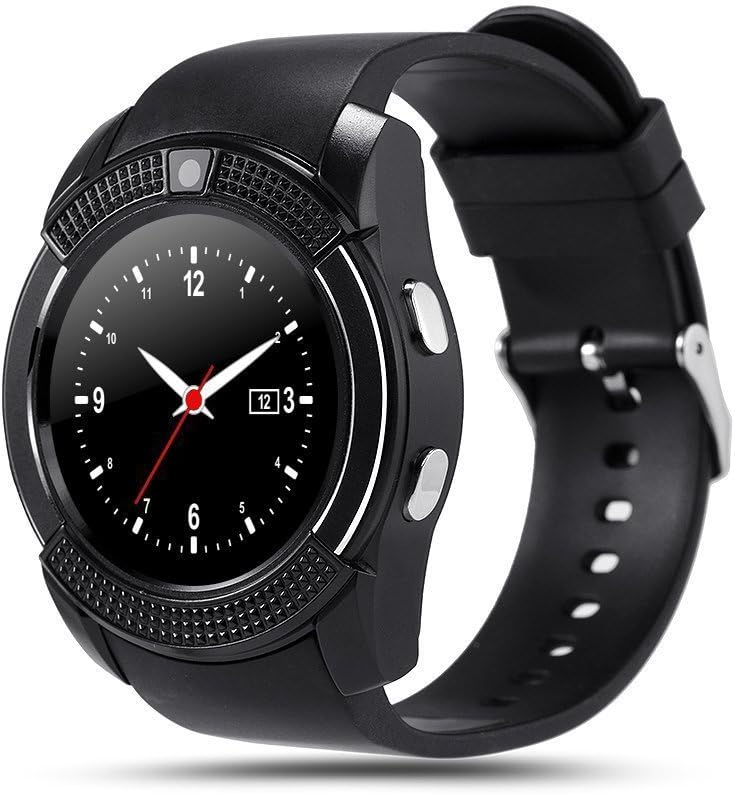 INDI V8 Smart Watch Bluetooth Smartwatch with Camera SIM Slot TF Card Smart Watches for Android for Men Phones Samsung LG Sony HTC Google Pixel Phone (Black)