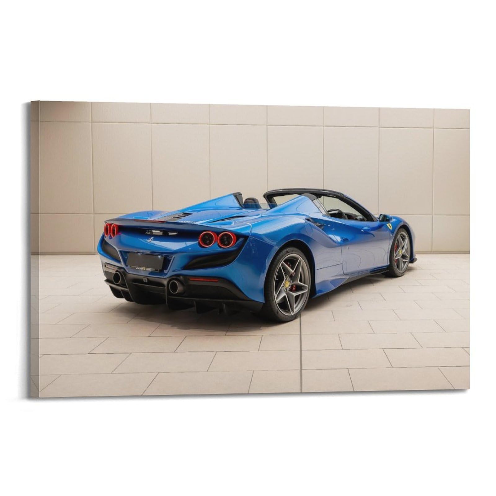 OKAHYS V8 Engine Supercar F8 Tributo Racing Poster Modern Decorative Canvas Prints - Ideal Wall Art for Family, Man Cave, Game Room, Boys & Girls Bedroom 20x30inch(50x75cm)