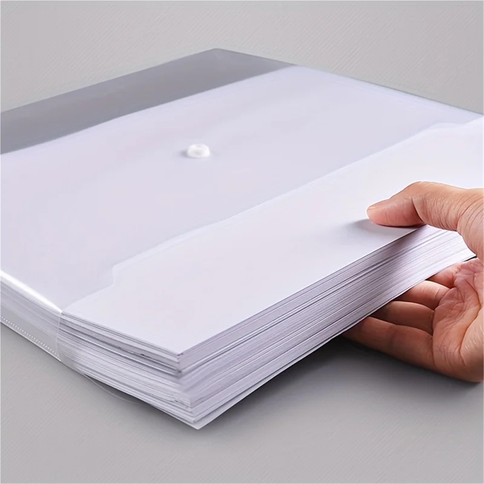 Przezroczyste teczki z tworzywa sztucznego, 30pcs A4 Multicolor PP Plastic File Folders Document Storage Bags