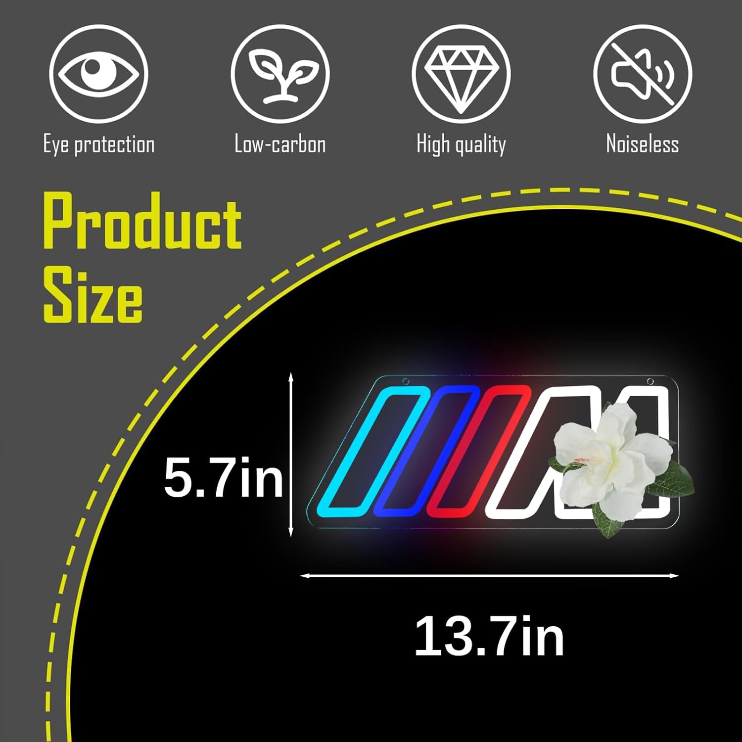Car Neon Sign for Wall Decor Dimmable Led Neon Light Up Sign for Garage、Bedroom、Playroom、Car Repair Shop、 Christmas and Birthday Gifts
