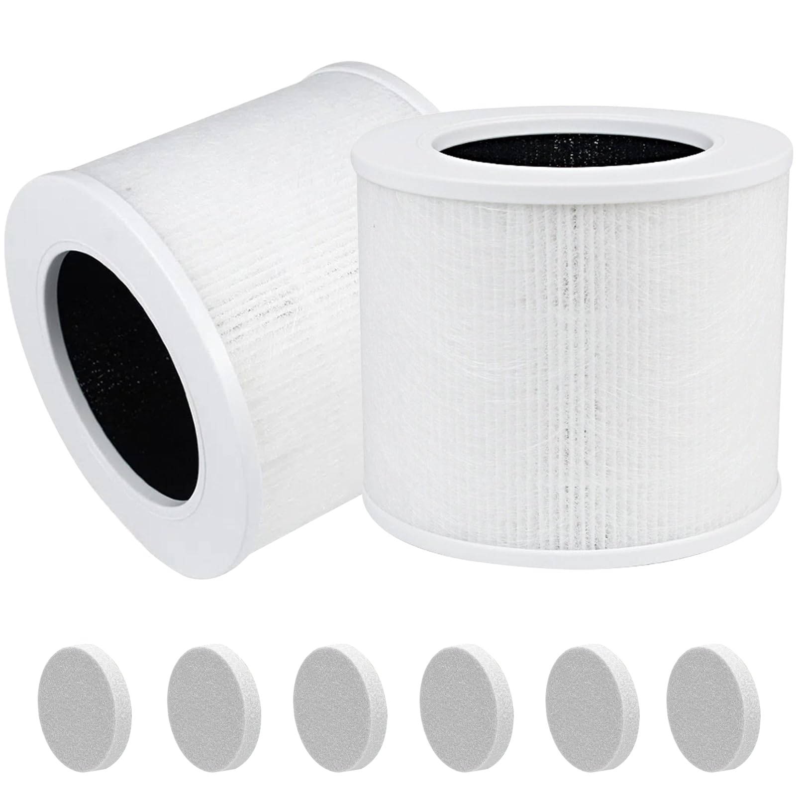 2 Filtri di Ricambio Core Mini-RF Compatibili con il Purificatore d'aria LEVOIT Core Mini, Filtro di Ricambio Co re Mi ni 3 in 1, Filtro a Carbone Attivo ad Alta Efficienza, 6 Tamponi Aromatici