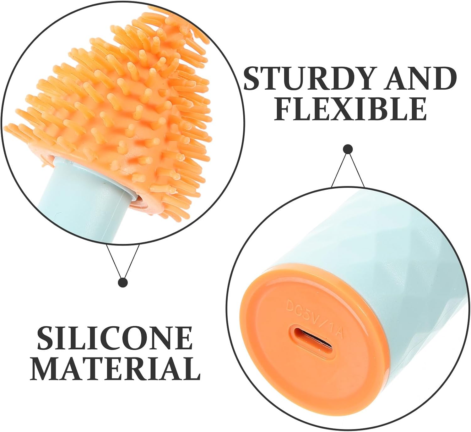 Electric Bottle Silicone Brush Set for Cleaning Narrow Neck Containers