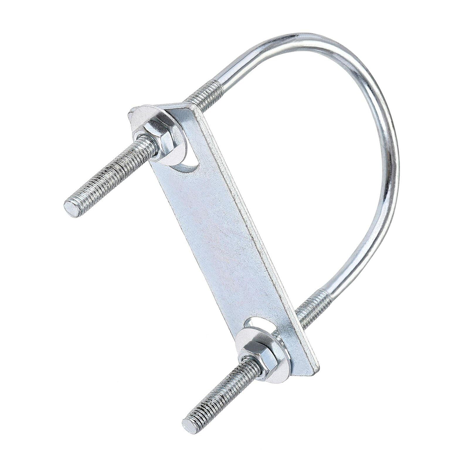 TOP-VIGOR M6 Round U-Bolt, 76mm Inner Width 150mm Length Steel U-Bolts with Nut, Plate