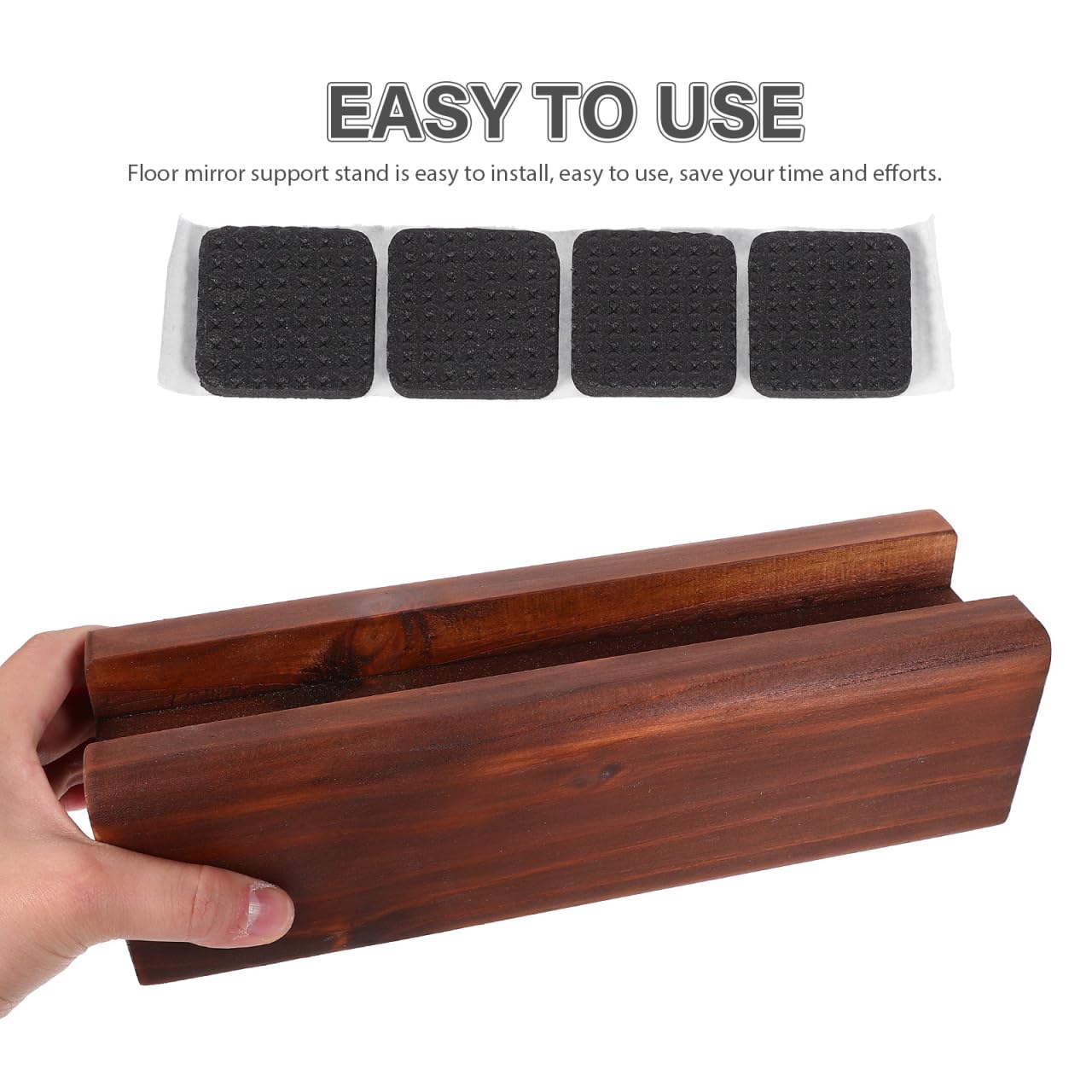 DOITOOL Supporto Di Base Per Specchio Da Pavimento Supporto A Specchio A Piede Titolari Dart Supporti A Specchio Piena Lunghezza Staffa A Specchio Completo Legno Lusso Leggero Pad Fisso