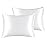 BEDELITE Satin Pillowcase for Hair and Skin, Super Soft and Cooling Similar to Silk Pillow Cases 2 Pack with Envelope Closure, Gift for Women Men(13x18 Toddler Size, White)