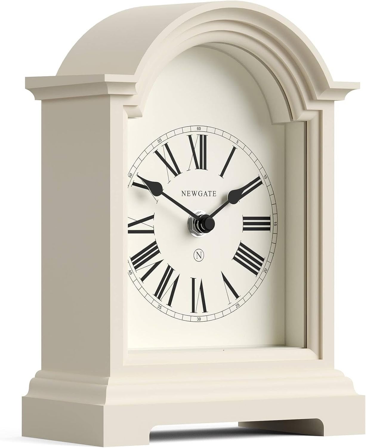 NEWGATE® Carriage Clock | Classic Arch top Mantel Clock | Vanilla Cream | Roman Numerals | Classic Vintage Style for Mantelpiece, Desk, Table top, Shelf or Bedside