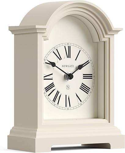 Miniatura 2 de NEWGATE Clocks Fillmore - Reloj de repisa, diseño clásico de arco superior, color crema, números romanos, estilo clásico contemporáneo para