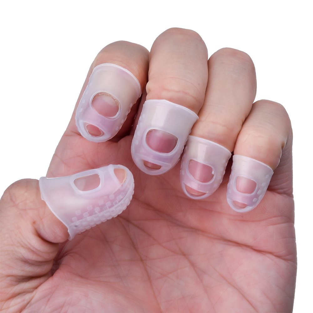 60 Protège-doigts Silicone HASLED – 3 Tailles, Antidérapants, Respirants, Pour Guitare, Ukulélé, Débutants