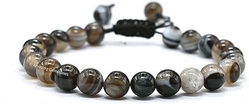 Miniatura 150 de Amazing Gemstone Crystal Bracelet for Women Men's Gifts - Protection Healing Crystal Bracelet - 8mm Gemstone Beaded Adjustable Bracelet Pulseras