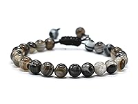 Vista 143 de Amazing Gemstone Yaxaite Bracelet for Women Men's Gifts - Protection Healing Crystal Bracelet - 8mm Gemstone Beaded Adjustable Bracelet Pulseras
