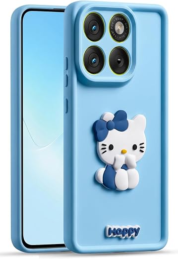 NUBRIX Cute 3D Cartoon Kitty Soft Silicone Back Cover for Motorola Moto Edge 70 Fusion 5G – Stylish Design Slim Protective...