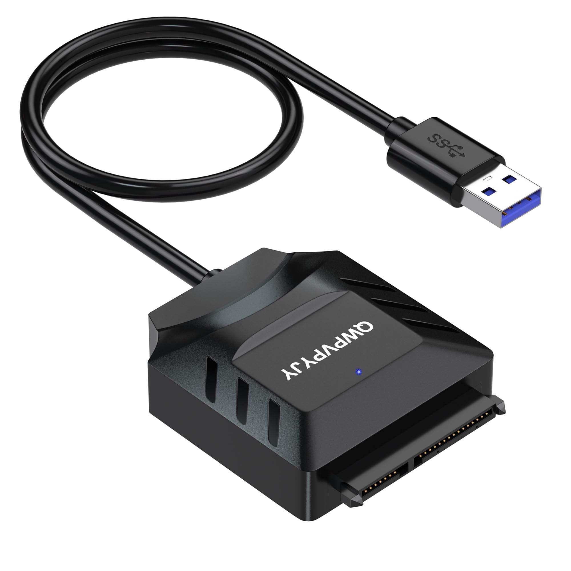 KASTWAVE SATA to USB Adapter, USB 3.0 Hard Drive to USB Adapter for 2.5 Inch HDD/SSD, External Hard Drive Reader