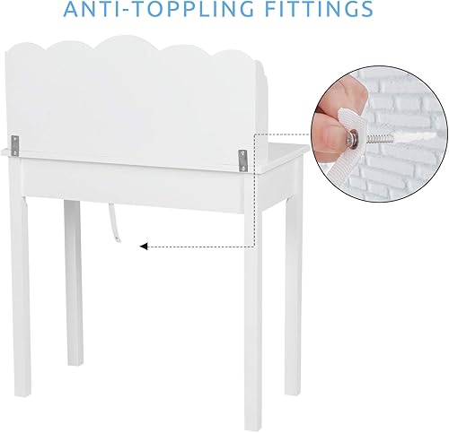 Miniatura 7 de ADORNEVE - Escritorio con 7 cajones, mesa de estudio, estación de trabajo con soporte desmontable para oficina en casa, mesa de escritura para