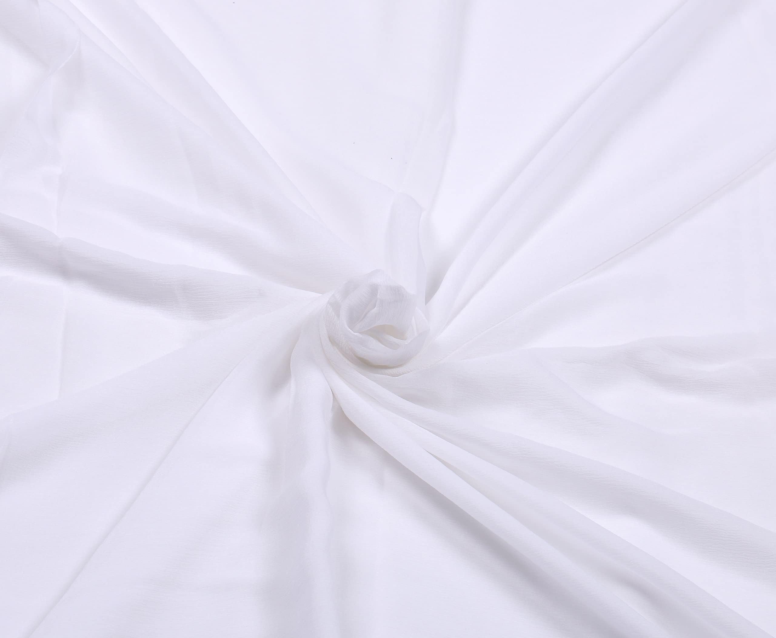 of Silks White Dyable Nylon Chiffon (4 Meters)