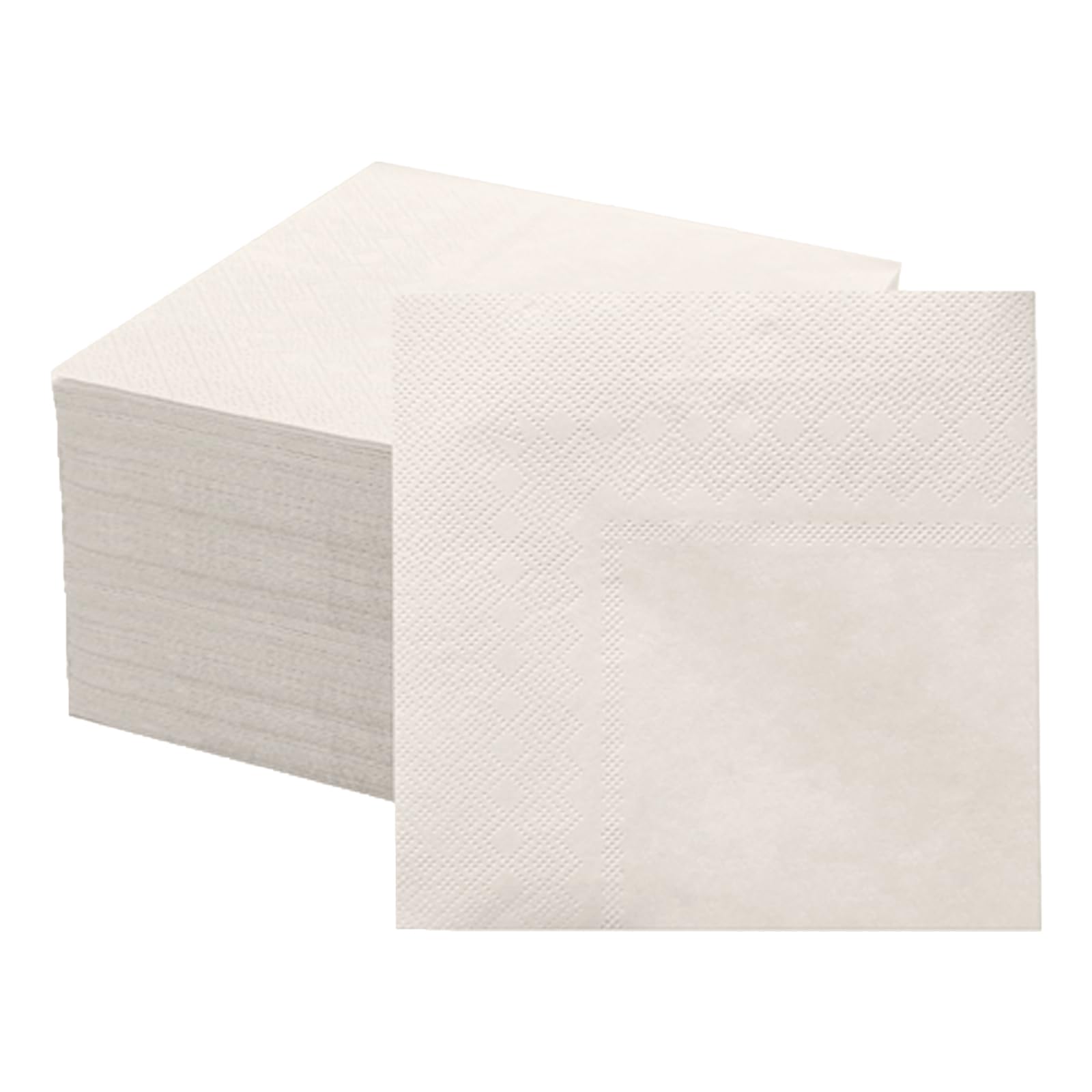 100 servilletas desechables de 2 capas, color blanco lechoso, servilletas de cóctel, servilletas de postre para cena, boda, cumpleaños, fiesta, aniversario de novia, evento de recepción (blanco