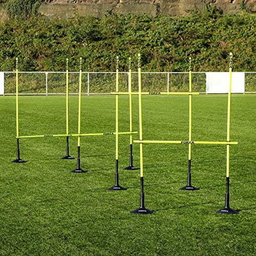 FORZA Haies de Vitesse et Agilité - Ensemble Haies Ajustables pour Divers Entraînements | Piquets Slalom & Bases (1,2 m avec Bases)