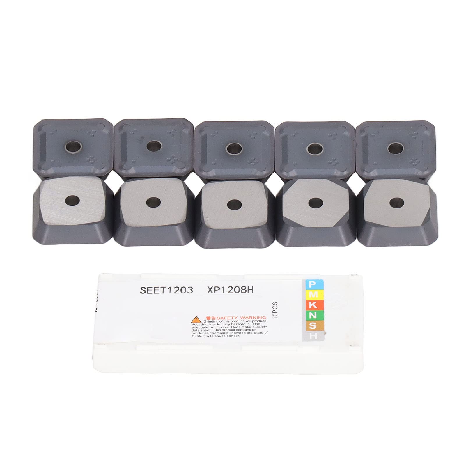 Juego de Herramientas CNC de fresado, cortador de torno de hoja de carburo de inserción giratoria, 10 Uds., SEET1203