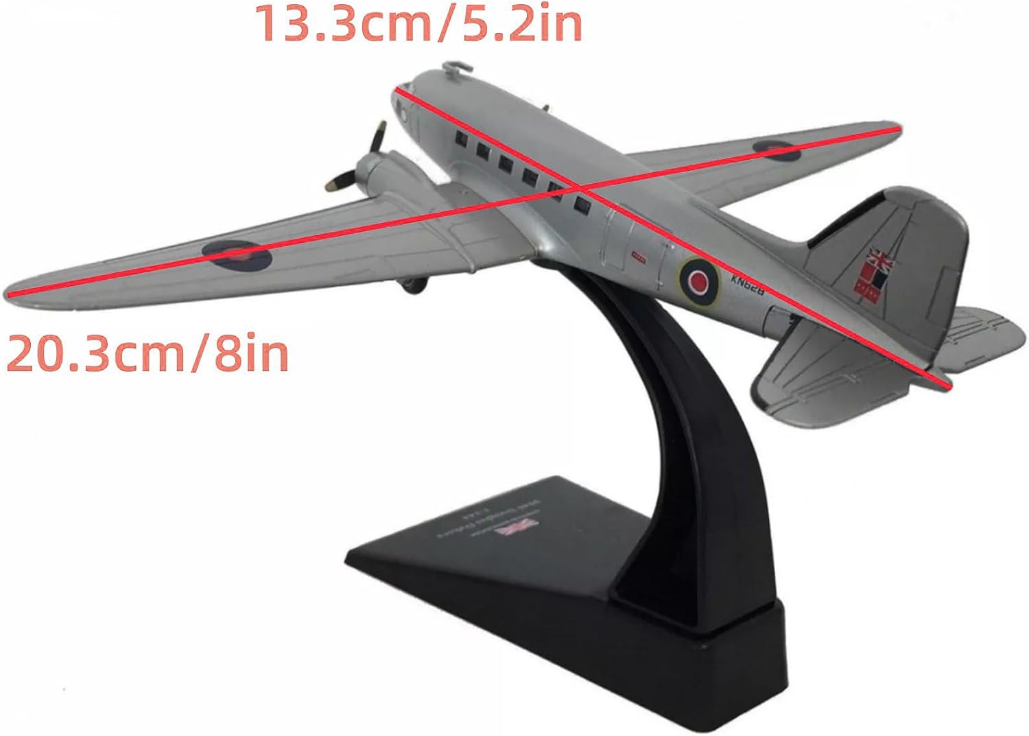 CHICHIYANG 1/144 Scale WWII UK for Douglas C-47 Dakota Mk.IV Skytrain Transport Plane Model Alloy Aircraft Miniature for Enthusiast