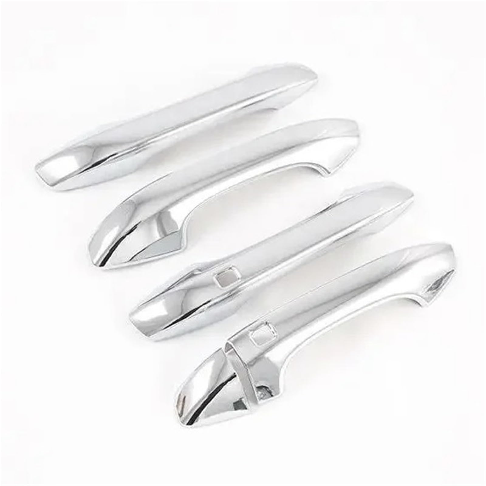 DUDUYANG Car Outside Door Handle for Kia K5 for Optima 2021 2022 2023 LHD Car Carbon Fiber Style Silver Exterior Door Handle Moulding Cover Trim Keyhole Decor