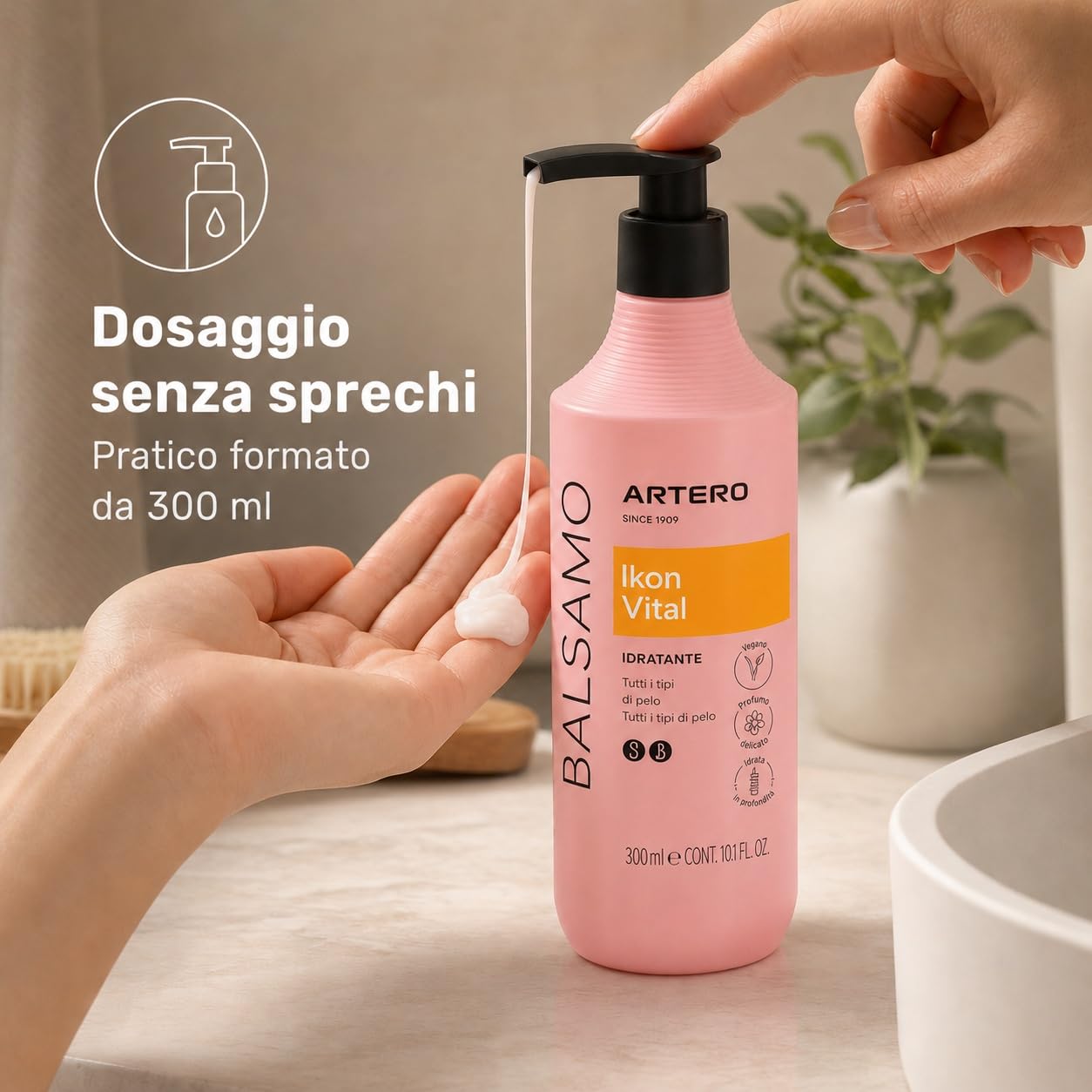 Artero Ikon Vital. Balsamo per cani. Idrata, ammorbidisce e protegge il mantello. Arricchito con Avena, ideale per pelli sensibili e mantelli con nodi o tendenza all'effetto crespo. (300 ml)