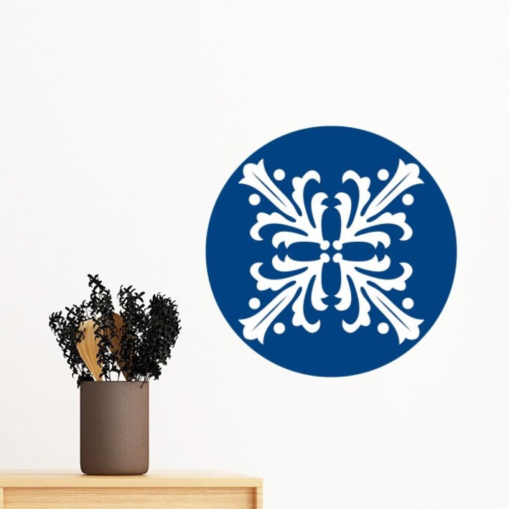Autocollant mural bleu Talavera déco maison papier peint vinyle