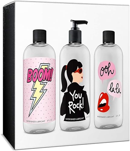 Miniatura 2 de Lubricante personal. Lubricantes naturales a base de agua Lulu Lube para hombres y mujeres (3 x 8 onzas)