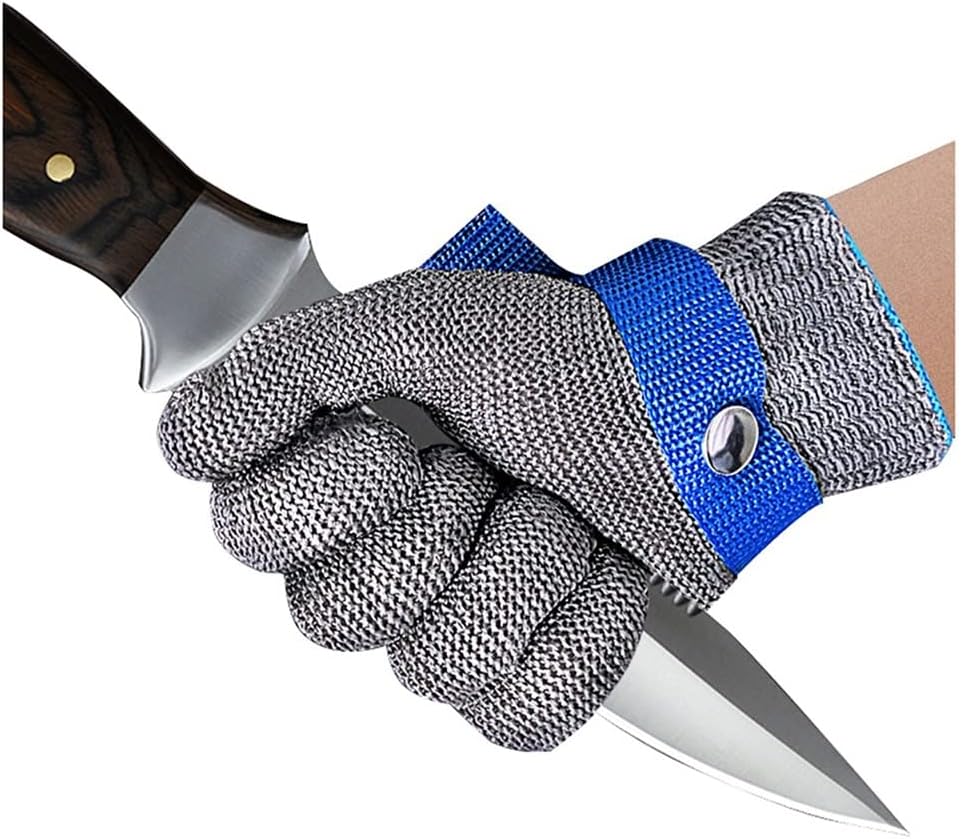 Cut and Stab Resistant Gloves, Metal Gloves Safety Work Gloves, Outdoor Gardening Kitchen Butcher Gloves (Size : 10pcs/XXXL)