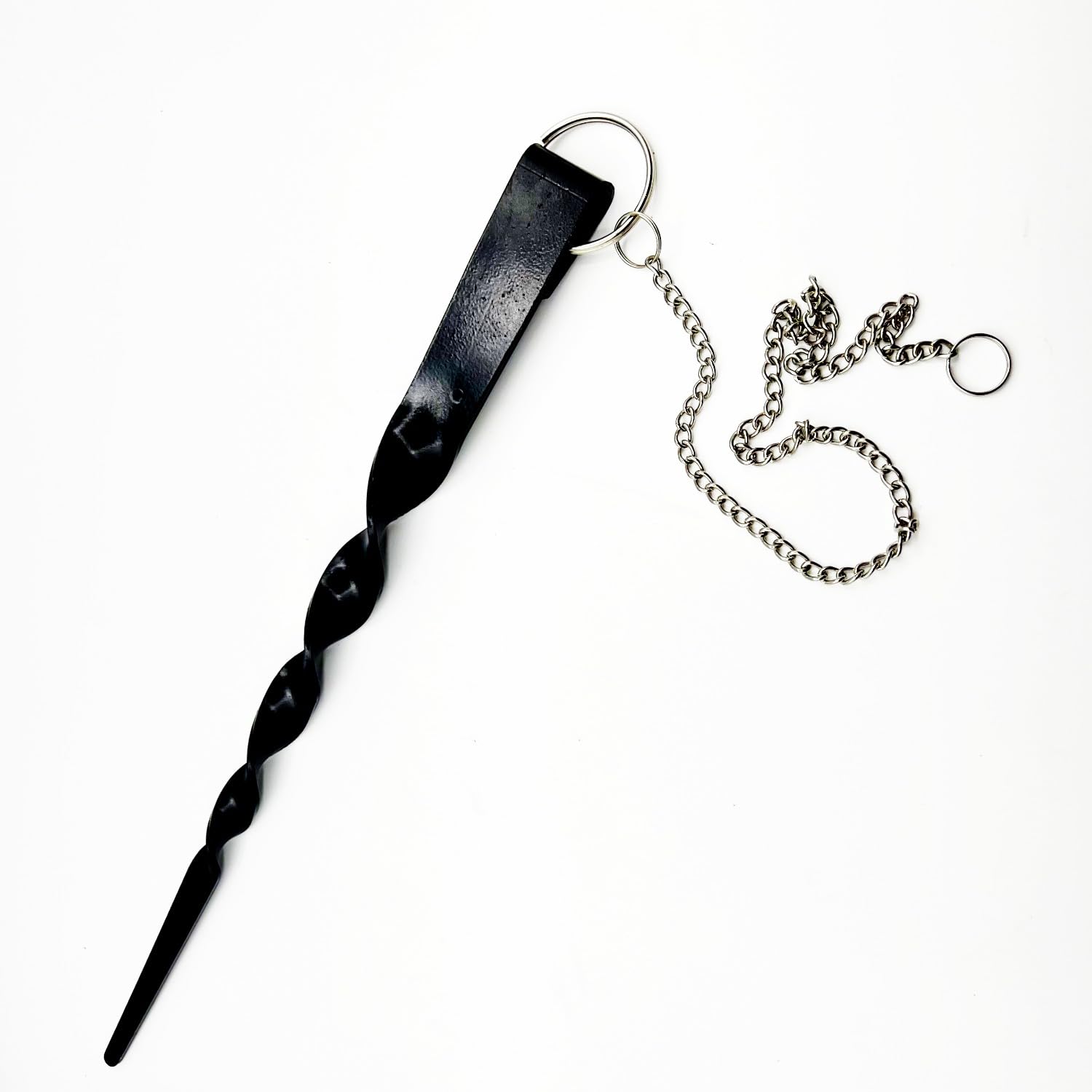 Dftdfyxy Black Dftdfyxyrain Chain Anchor,Rain Chain Anchoring Stake,Powder Coated Iron Rain Chain Anchoring Stake,With 40Cm Chain, Body Length Is 33Cm,For Securing The End Of Garden Rain Chains,,2 Pcs