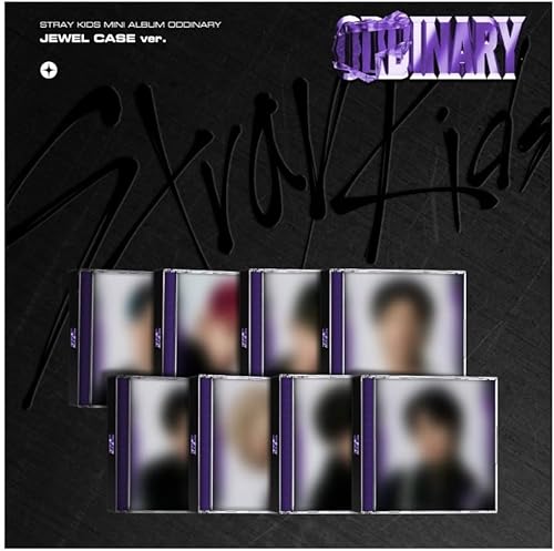 JYP Ent. STRAY KIDS - ODDINARY [JEWEL CASE ver.] Álbum+Juego de tarjetas de fotos extra (versión aleatoria) JYP KPOP IDOL, 4.724 x 4.724 x 0.394 in