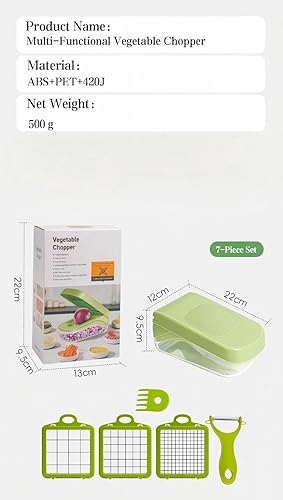 Miniatura 3 de Functional Vegetable Cutter, Food Slicer and Dicer for Potatoes, Onions with Grater (7)