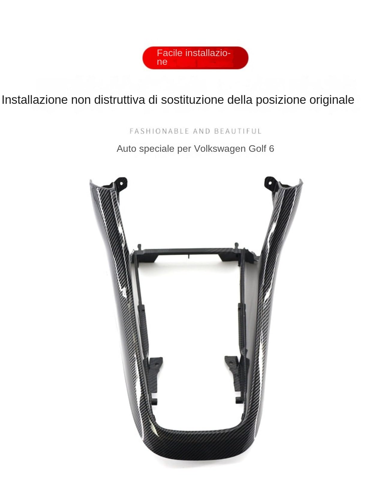 1 confezione di copertura per pannello del cambio della console centrale per Golf 6 MK6 2008-2013 5K0863680, accessori per interni auto,Supporto base a 6 velocità Supporto cambio auto Accessori telaio